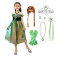 thumbnail image 1 of Déguisement de Princesse Anna pour Fille Neige Fête Halloween Cosplay Bal Masqué Fête, 1 of 6