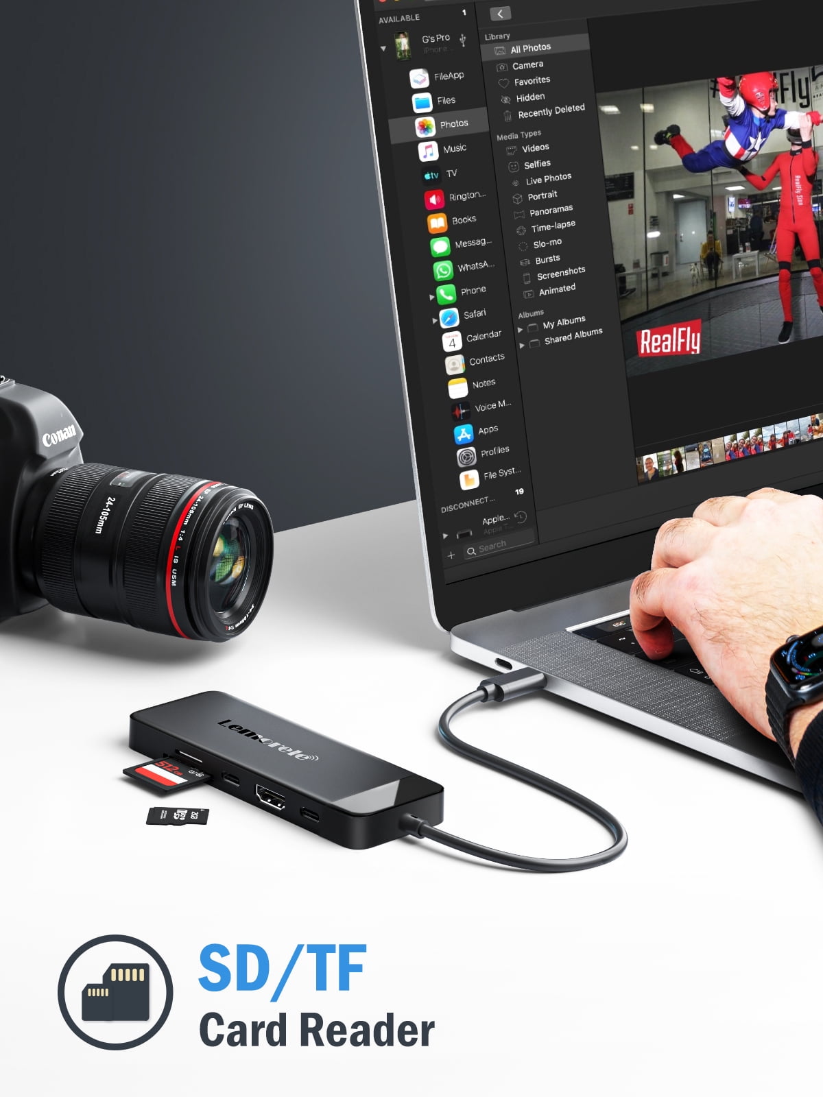 Lemorele TC92 9-in-1 Docking Station ,with 4K HDMI, 100W PD Charging, 3×USB A 3.0, Type-C Data Port, SD/TF Card Slot Adapter,USB C HUB Multi-port Dock for MacBook,Windows,iPad