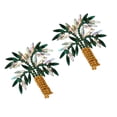 thumbnail image 5 of 1 par de pendientes de árbol de coco con diamantes de imitación, accesorios de ropa para decoración de orejas de niña de moda, 5 of 5