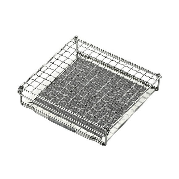 TFixol Grille-Pain Pliable en Acier Inoxydable Portable pour Barbecue Extérieur, Camping et Pique-Niques - Chauffage Uniforme, Design Détachable, Facile à Nettoyer (Taille m)