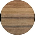 thumbnail image 1 of Ahgly Company Machine Washable Indoor Round Abstract Sangria Brown Area Rugs, 7' Round, 1 of 7