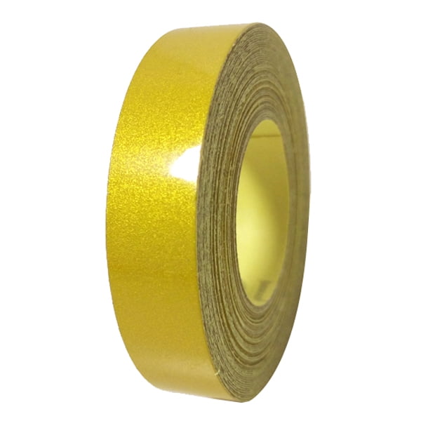 1 Rouleau Voiture Autocollants Rubans Réfléchissants Rouleaux Voiture Foil Sangle Couleur Décoration Moto Imperméable Moteur de Style Automatique 5mx1cm Jaune