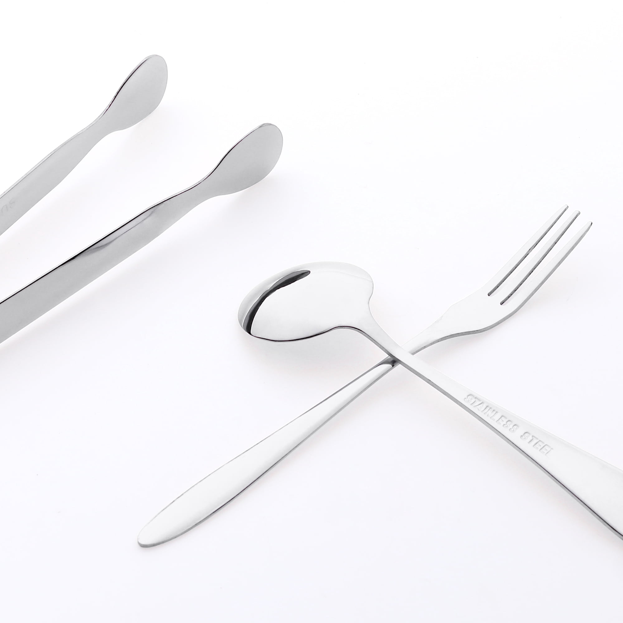 Unique Bargains 12 Pcs Stainless Steel Flatware Set Mirror Polished Cutlery Silver
