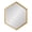 Natural, variant on Kate and Laurel McLean Modern Wood Framed Hexagon Wall Mirror, 26 x 30, Walnut Brown, Decorative Geometric Mirror for Wall