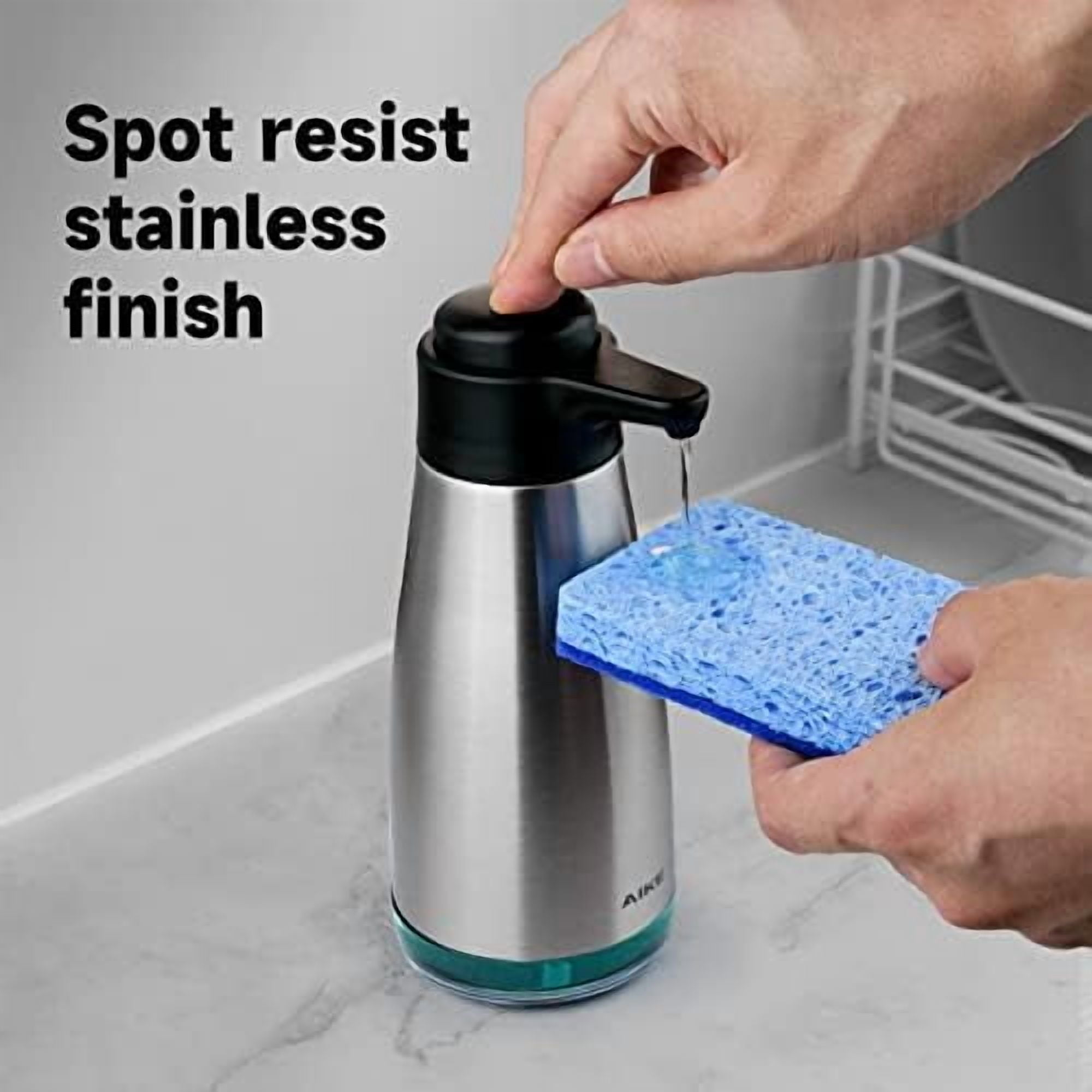 15fl.oz Stainless Steel Liquid Soap Dispenser for Dish and Hand Soap