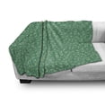 thumbnail image 3 of Gingko Soft Flannel Fleece Throw Blanket, Biloba Leaves Traditional Plants Chinese Leafage Woodland Spa Pattern, Cozy Plush for Indoor and Outdoor Use, 70" x 90", Teal and Pale Yellow, by Ambesonne, 3 of 6