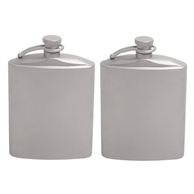 Petaca de 2 Piezas DYNWAVEMX 260 Ml Frasco de cadera de titanio portátil