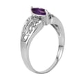 thumbnail image 2 of Galaxy Gold 14k White Gold Filigree Ring with natural Marquis-Shaped Purple Amethyst, 2 of 4