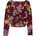 thumbnail image 2 of GUESS Blusa con frunces para mujer, rojo, pequeña GUESS Pull-over, 2 of 2