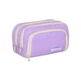 thumbnail image 2 of Yoziaaoa 4 Pcs Spacious Zippered Pencil Case with Multiple Compartments, Large Capacity Organizer for Stationery Office Supplies, 8.66x4.72x3.54in(Purple), 2 of 6