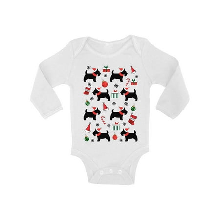 

Awkward Styles Ugly Xmas Baby Outfit Bodysuit Dogs Christmas Pattern Baby Romper