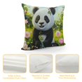thumbnail image 4 of Orinice Panda Bear Flowers Smile Graphic Decorative Cushion Throw Pillow Cover for Home Couch Living Room Bed Sofa - High-Quality Spring Theme Home Decor 1PC 12x12in, 4 of 5