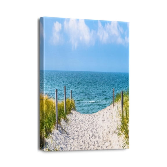 Experience the Coast Beach Seascape Painting in 12X16inch, Wall Art Canvas Prints of Nature Pictures, Ideal for Living Room, Bedroom, Office Wall Decor or Home Decoration