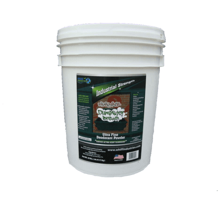 

Dumpster Breath Heavy Duty Commercial Odor Control Ultra Fine Deodorant Powder for Eliminating Odors in Dumpsters Trash Cans & Anywhere Residual Odors Can Occur - 5 Gallon Bucket (45lbs)