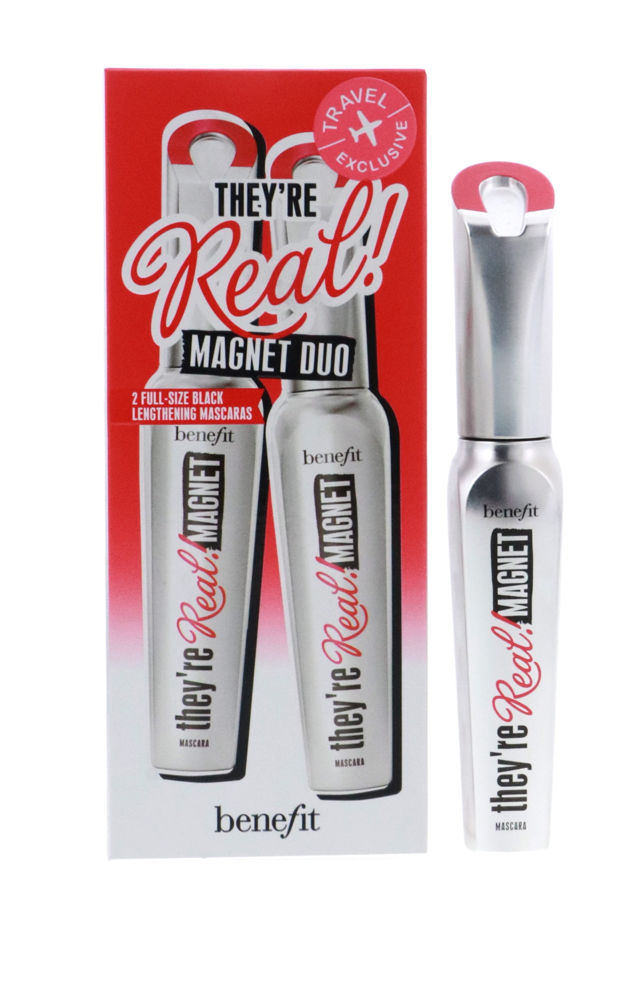 Benefit Theyre Real Magnet Extreme Lengthening Mascara - Black Mascara Women 0.32 oz, 2 pack