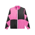 thumbnail image 4 of TiaoBug Mens Horse Racer Costume Satin Jackets Contrast Checkerboard Outerwear Halloween Party Fancy Dress Hot Pink&Black XL, 4 of 7