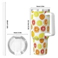 thumbnail image 4 of Pofeuu Lemon Orange Print 40oz Ice Bully With Handle And Straw Stainless Steel Vacuum Insulated Cup And 2 In 1 Straw Lid, 4 of 8