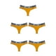 thumbnail image 2 of Qarigey Mujeres Tanga Malla Carta Ropa interior Elástico Transpirable Tanga Deportes Atlético Yoga Calzoncillos Calzoncillos para fiesta Amarillo L 5Conjunto, 2 of 6