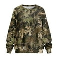thumbnail image 4 of Xoenoiee Hunting Camo Print Women's Crew Neck Sweatshirt Loose Pullover Long Sleeve Shirts Soft Tops for Women Fall Clothes 2025, Size XL, 4 of 7