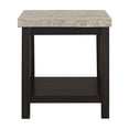 thumbnail image 2 of Picket House Furnishings Caleb Square Marble Top End Table in Espresso, 2 of 9
