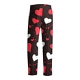 thumbnail image 5 of Fgvctg Mens Pajama Pants Valentine's Day Casual Sleepwear Wide Leg Pajama Heart Graphic High Waisted Pjs Pants Oversized Spring Drawstring Lounge Pants with Pockets Multicolor 2XL, 5 of 6
