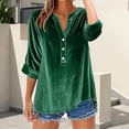 thumbnail image 2 of Chemise Décontractée Rétro à Manches Longues avec Col, Blouse Coupe Ample, Haut Uni pour Usage Quotidien, 2 of 4