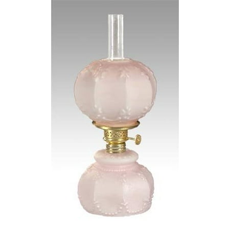 Ruby Glass Mini Fleur-De-Lis Lamp, Embossed Beads and Fleur-de-lis miniature oil lamp By B&P