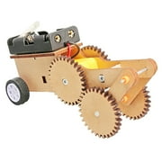 Handcrafted DIY technological projects and small toys, a gear-operated vehicle