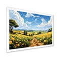 thumbnail image 2 of Designart "Meadow Bliss Yellow Flowers III" Landscapes Framed Wall Art Decor - Traditional Yellow Meadow Entryway Framed Wall Art, 2 of 6