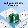 thumbnail image 4 of PYYAN-Green Outlet Splitter 3 Prong - Plug Extender with 3 Plug Wall Adapter, 2 to 3 & 3 to 2 Prong Converter, Safe Plugs for Electrical Outlet, 2 Pack, 4 of 4