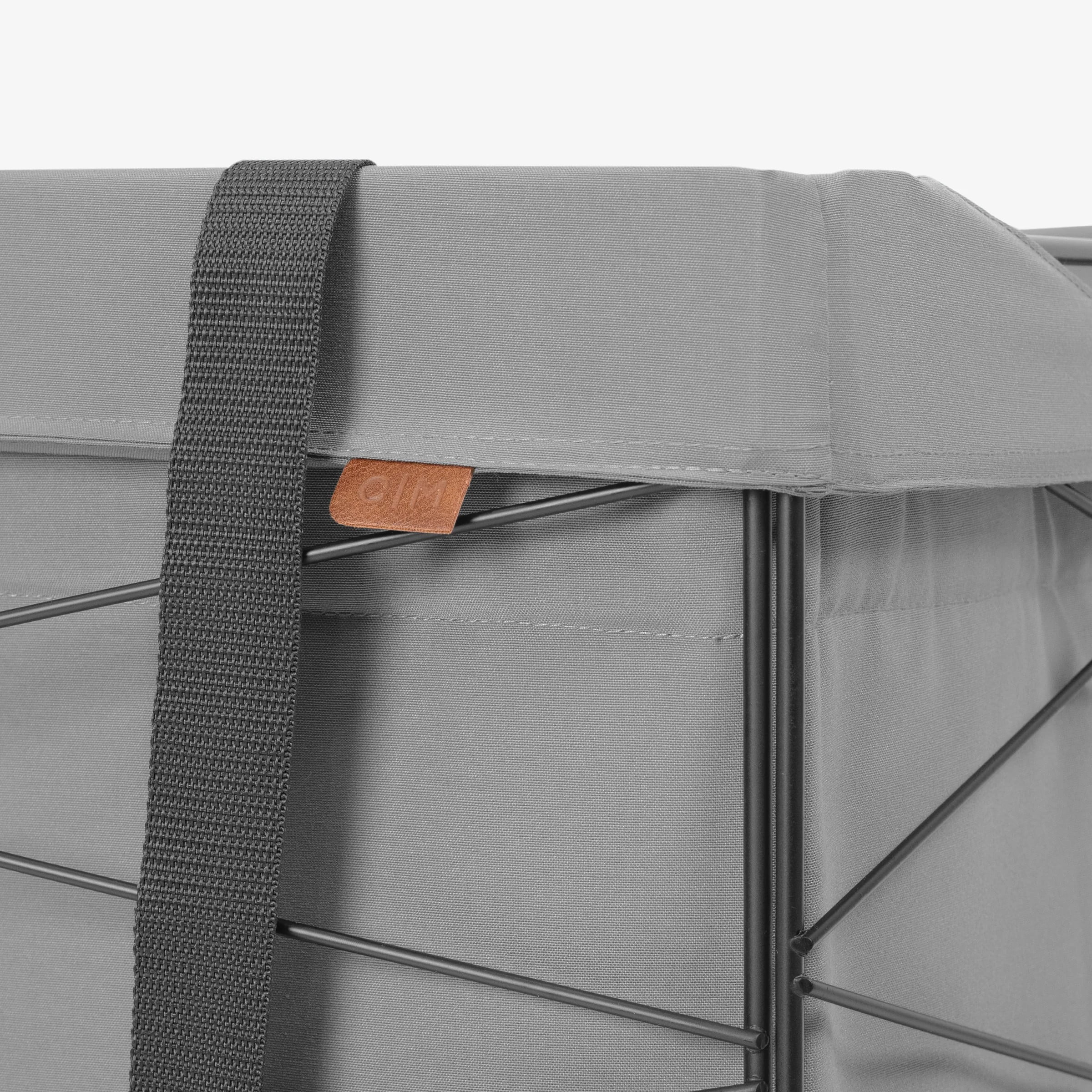 CleverMade Flex Frame Hamper LUXE 98L Rolling Laundry Hamper, Charcoal