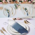 thumbnail image 3 of Navy Blue Ombre Cloth Napkins, Modern Abstract Art Texture Washable and Reusable Dinner Napkins Set of 6, Table Napkin for Kitchen Party Birthday Wedding Hotel Housewarming 20"x20", 3 of 9