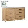 thumbnail image 4 of Walker Edison Contemporary 6-Drawer Dresser with Ultra-Easy Drawer Assembly - English Oak, 4 of 15