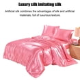 thumbnail image 4 of Funda de edredón Funda nórdica de seda artificial Cremallera Funda de almohada para dormir Juego de cama, Doble, 168x229cm, Rosa Methold HA003632-10, 4 of 7