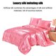 thumbnail image 4 of Funda de edredón Funda nórdica de seda artificial Cremallera Funda de almohada para dormir Juego de cama, Doble, 168x229cm, Rosa Methold HA003632-10, 4 of 7