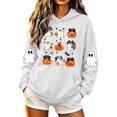 thumbnail image 3 of Busydd Halloween Graphic Hoodies For Women Trendy Cute Ghost Pumpkin Print Fall Tops Casual Long Sleeve Drawstring Hooded Sweatshirt With Pocket, 3 of 6