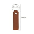 thumbnail image 2 of Uxcell Circle Keyring PU Ornament Holder Lanyard Leather Keychain, Brown 2 Pack, 2 of 5