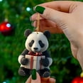 thumbnail image 2 of Christmas Panda Ornaments - Pink Cartoon Animal Pendant Decor for Xmas Tree, Cute Moose Hanging Decorations for Holiday Party and New Year Supplies, 2 of 5