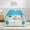 Beige + Blue + PU Leather + Cute, variant on Luckynote Twin Size Cute Cloud Shape PU Leather Bed with Guardrails, Safety Bed with Cartoon Beige&Grey Design and Storage Pocket