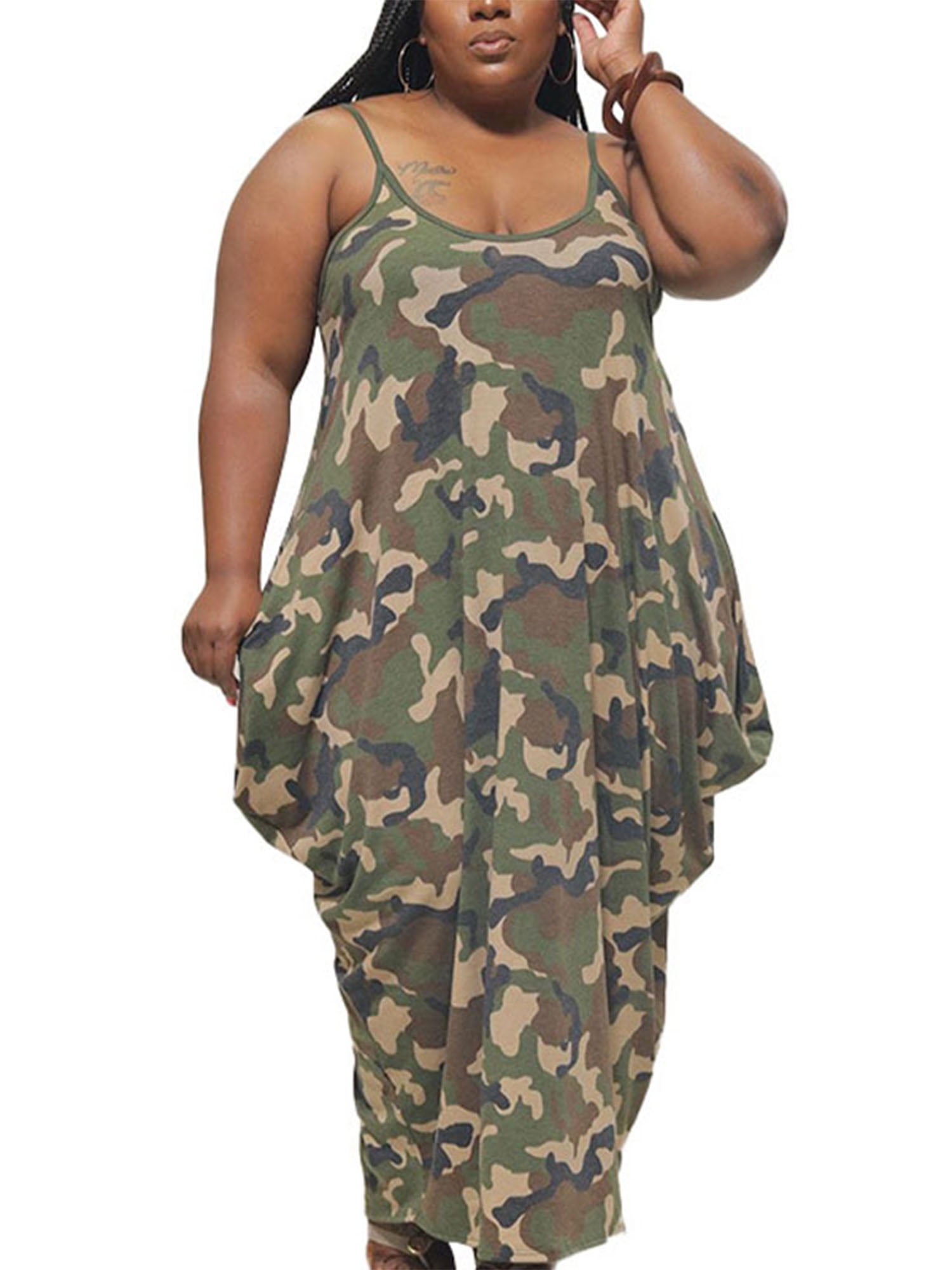 UKAP Long Sleeveless Maxi Dress Plus 
