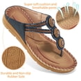 thumbnail image 3 of Ecetana Women's Flat Sandals Comfortable Flip Flops Beach Shoes Sandal, 3 of 6