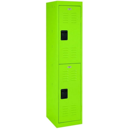 Sandusky 2-Tier Welded Steel Storage Locker, 66"H, Electric Green