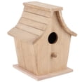 thumbnail image 4 of Casa de madera para pájaros, caja de cría, casa colgante para pájaros, suministros para mascotas para loros, periquitos, pájaros pequeños, 4 of 11