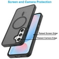 thumbnail image 4 of Magnetic for Samsung Galaxy S24 FE Case, Takfox [15FT Military Grade Protection] [Compatible for Mag-Safe] Translucent Matte Hard Back for Galaxy S24 FE 6.7 Inch, Magnetic-Black, 4 of 9