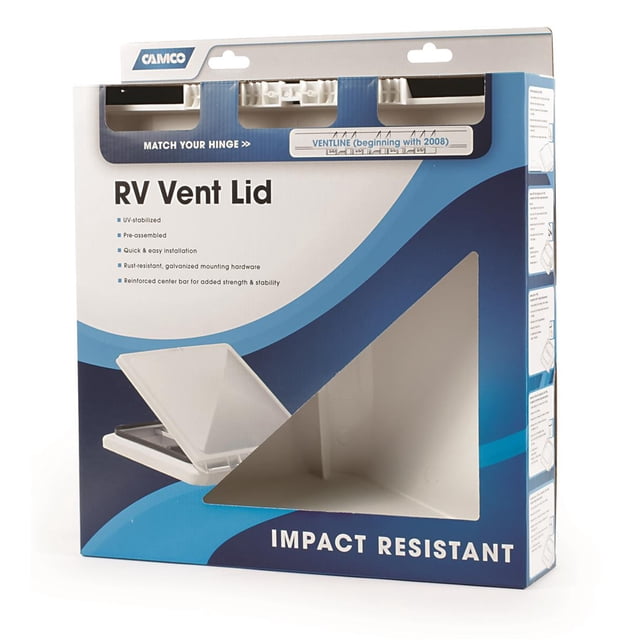 Camco 40151 Replacement Vent Lid Ventlilne Models 2008 & Up, White
