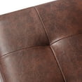 thumbnail image 6 of Adeco Faux Leather Storage Ottoman Bench with Wood Legs, 17.7" Square Red and Brown PU Cube Foot Stool, Upholstered Button Tufted Vanity Chair with Hinged Lid for Living Room, Bedroom, Dorm, 6 of 18