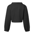 thumbnail image 4 of Lixiuxyad Womens Open Front Cardigan Women's Comfortable Small Sweetheart Top Ruffle Flare Sleeve Solid Chiffon Small Shawl Cardigan,Black, 4 of 4