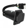 thumbnail image 1 of Trailer Adapter Trailer Plug 4way To-7way Adapter Trailer Connector Trailer Accessory 4 Pin To 7 Pin Trailer Adapter Plug With Bracket Waterproof   Connector US Type 6-24V, 1 of 8