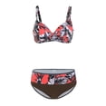 thumbnail image 2 of Traje de baño HUOGUO Sexy con estampado de hojas divididas para mujer, 2 of 2