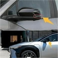 thumbnail image 4 of Black Car Side Mirror Cap Compatible For Toyota BZ4X 2023 2024 2025 Rear View Mirror Lid Shell Rearview Cover Lid(Black Left Side), 4 of 5